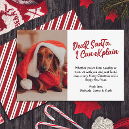 Cartão De Festividades Foto Personalizada Querido Papai Noel Posso Explic