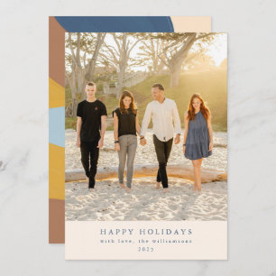 Cartão De Festividades Foto personalizada Retrato Abstrato único colorido