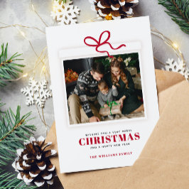 Cartão De Festividades Foto Presente de Natal Personalizada
