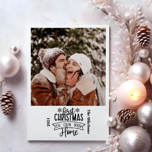 Cartão De Festividades Foto Primeiro Natal em Nossa Nova Casa