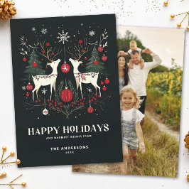 Cartão De Festividades Foto Quente da Árvore de Natal Escandinava