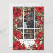 Foto Red Amaryllis Natal Rustic