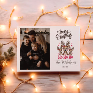 Cartão De Festividades Foto Rena Ho Ho Ho Natal