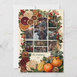Cartão De Festividades Foto Rustic Dried Orange e Natal Fruta