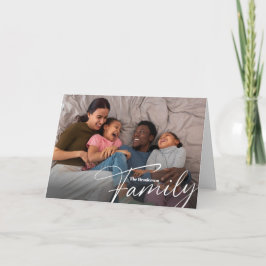 Cartão De Festividades Foto Simples de Família Personalizada