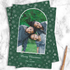 Cartão De Festividades Foto Simples de Feliz Natal Floco de Neve