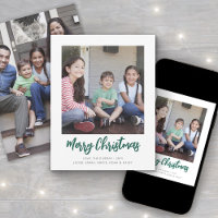 Foto Simples de Natal Feliz, Escuro Verde