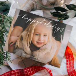 Cartão De Festividades Foto Simples de Roteiro Manuscrito