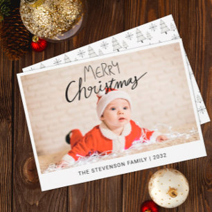 Cartão De Festividades Foto simples e feliz Natal