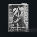 Cartão De Festividades Foto Simples e Mínima - Natal Elegante<br><div class="desc">Cartão de Natal de fotografia elegante,  com um design mínimo e moderno,  com uma simples fronteira e um "natal alegre" sobre a sua imagem favorita. O dentro tem uma segunda imagem junto com sua mensagem personalizada em preto e branco.</div>