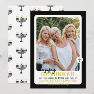 Cartão De Festividades Foto Simples HANNUKAH Menorah