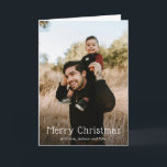 Cartão De Festividades Foto simples Natal moderno<br><div class="desc">Cartão de Natal moderno com um simples design com "Feliz Natal" numa fonte serif divertida sobre a sua foto favorita.</div>