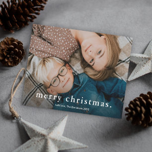 Cartão De Festividades Foto Simples Tipo Feliz Natal