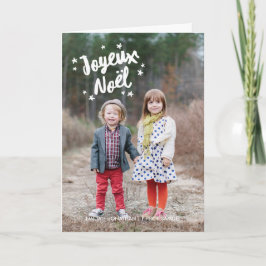 Cartão De Festividades Foto tipográfica de voeux de Noël