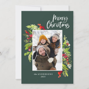 Cartão De Festividades Foto tradicional russa da folhagem de Natal