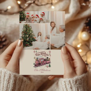 Cartão De Festividades Foto Trem Desastre do Papai Noel Engraçado Natal