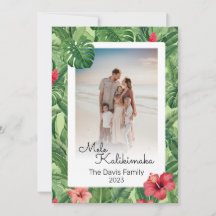 Foto Tropical da Família Natal Mele Kalikimaka