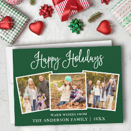 Cartão De Festividades Foto Verde 3 de Diversão Moderna