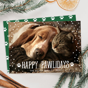 Cartão De Festividades Foto verde de Pawlidays Feliz e Bonita