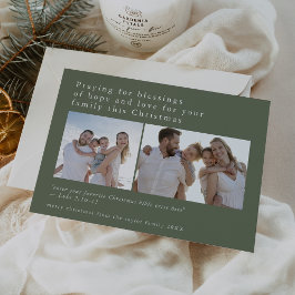 Cartão De Festividades Foto Verde EMELIA Citações de Bíblia Exclusivas Na