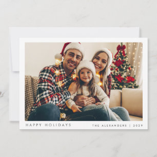 Cartão De Festividades Foto verde H da família moderna de Natal minimalis