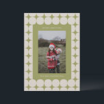 Cartão De Festividades Foto verde moderna do Meio século simples<br><div class="desc">Cartão de Feriado de Foto Verde Moderno de Meio século Simples</div>