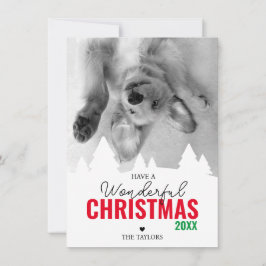 Cartão De Festividades Foto verde-Natal maravilhosa