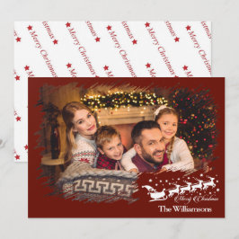 Cartão De Festividades Foto Vermelha de Natal: Foto Moderna de Hatch Cros