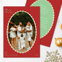 Foto Vermelha e Verde-Menta com Recorte em Forma d