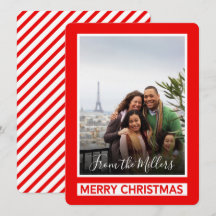 Foto Vermelha Feliz Natal Linhas de Diagonal Moder