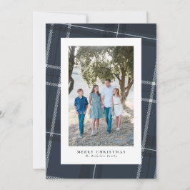 Cartão De Festividades Foto vertical da xadrez do marinho clássico