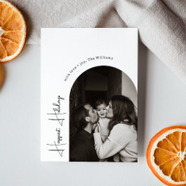 Cartão De Festividades Foto Vertical sobre Feriados Mais Felizes do Arch 