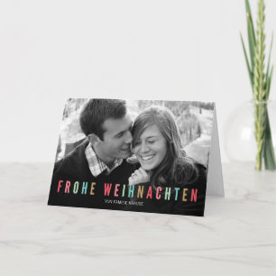 Cartão De Festividades Foto Weihnachtskarte   Bunte Weihnachten