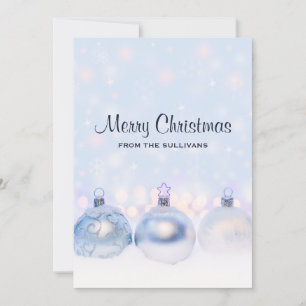 Cartão De Festividades Fotografia de bolas de Natal mágicas em metal