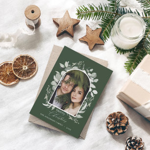 Cartão De Festividades Fotografia elegante e limpa da cinza botânica verd