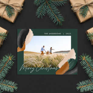 Cartão De Festividades Fotografia mínima de aquarela verde