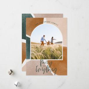 Cartão De Festividades Fotografia moderna abstrato 1 Férias de Natal Ann