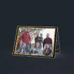 Cartão De Festividades Fotografias da Família Collage<br><div class="desc">Carta de Natal Dentro,  Foto na frente com caimento dourado e 4 fotos na parte traseira. Dentro de fundo de quadro de fundo com elementos de quadro de quadro para enquadrar a sua Carta de Feriado.</div>