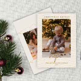 Cartão De Festividades Fotos Bokeh Luzes Douradas Natal Esperança 2