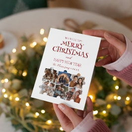 Cartão De Festividades Fotos de Colagem Personalizada de Quebra-cabeça de