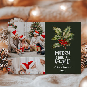 Cartão De Festividades Fotos de Natal Antigo 2 Celebração em Família