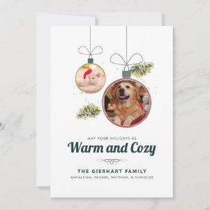 Cartão De Festividades Fotos de Natal de Animais de Estimação da Família