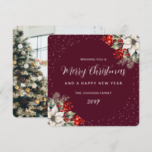 Cartão De Festividades Fotos de Natal e Ano Novo Botânico de Bordéus