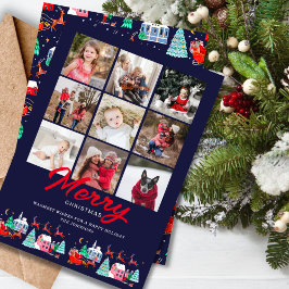 Cartão De Festividades Fotos de Natal Vintage do Papai Noel Fofo Férias 9