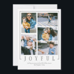 Cartão De Festividades Fotos do Mod 5 Collage Foto personalizada mínima s<br><div class="desc">Moderno 5 fotos Colagem Simples Cartão de Férias Personalizadas Mínimo Simples com Padrão de Stripes de Trendy Voltar</div>