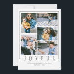 Cartão De Festividades Fotos do Mod 5 Collage Foto personalizada mínima s<br><div class="desc">Moderno 5 fotos Colagem Simples Cartão de Férias Personalizadas Mínimo Simples com Padrão de Stripes de Trendy Voltar</div>