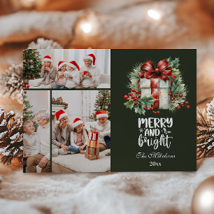 Cartão De Festividades Fotos do Natal Antigo 3 Celebração em Família