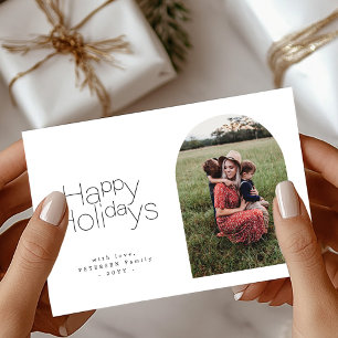 Cartão De Festividades Fotos minimalistas simples Férias de inverno