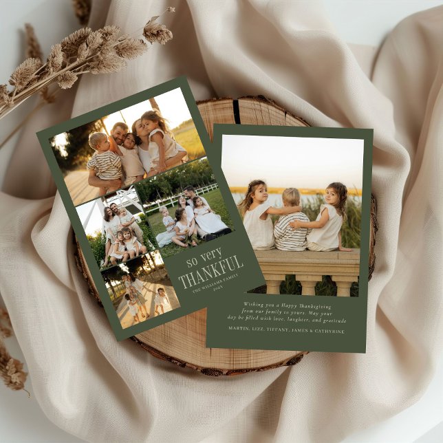 Cartão De Festividades Fotos Mínimas Muito Agradecidas Feliz Ação de Graç (Criador carregado)