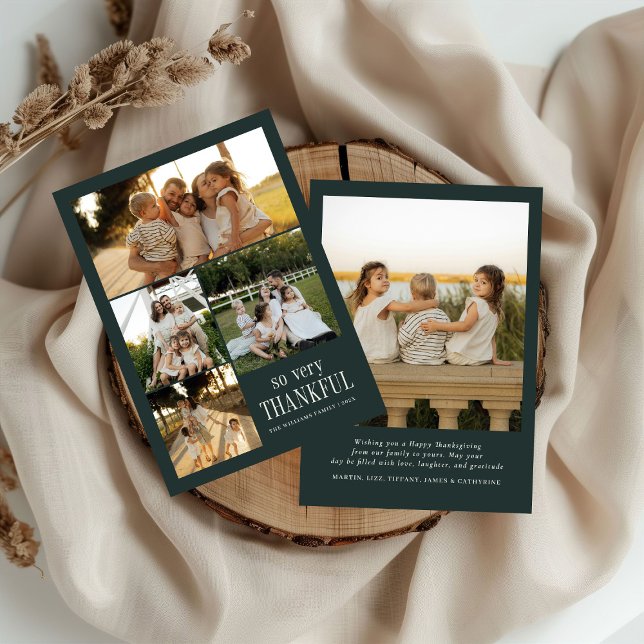 Cartão De Festividades Fotos Mínimas Muito Agradecidas Feliz Ação de Graç (Criador carregado)